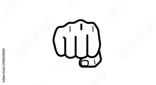 Fist bump gesture symbol for greeting or solidarity
