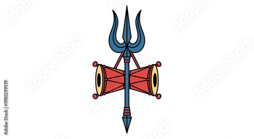 Trishul Damaru Symbol of Lord Shiva Hindu Mythology