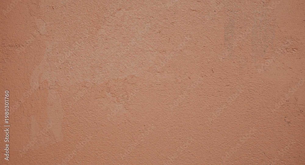 Fototapeta premium Textured close view of a weathered brown wall with natural landscape peeling paint effect