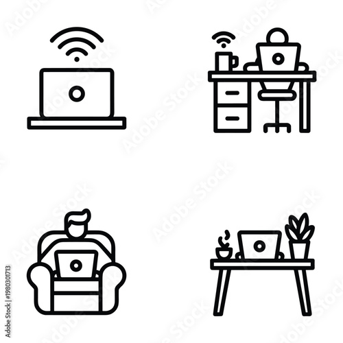 Various settings for using a laptop and connecting to the internet wirelessly