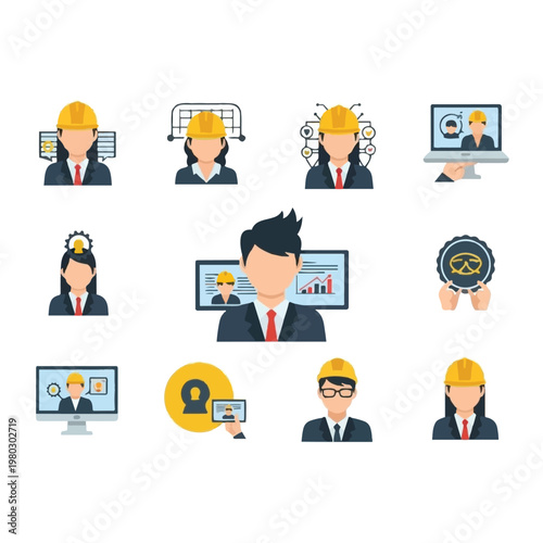 Business people working on computers 3.