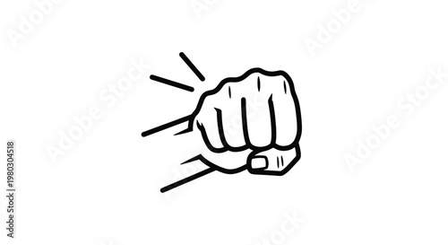 Fist bump hand gesture symbolizing strength and unity