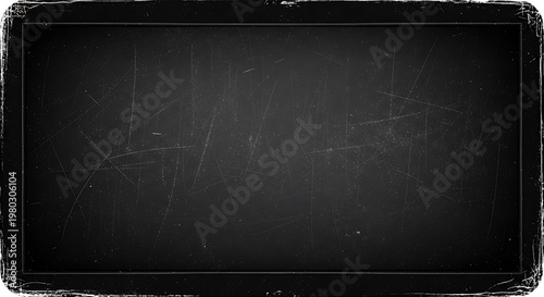 Grunge Black Monitor Screen Texture with Scratches and Dust Overlay