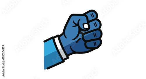 Fist Pump Gesture Hand Sign for Power and Solidarity