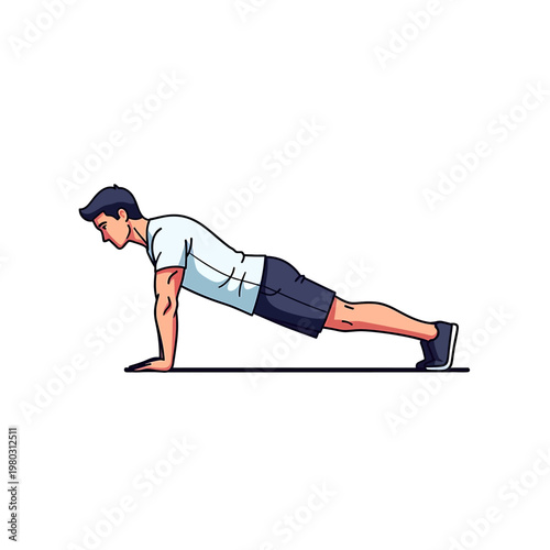 Man doing push up exercise 9.