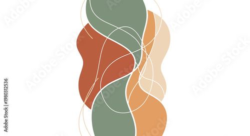 Colorful abstract shapes overlap smooth.