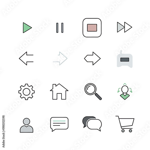 Collection of web interface icons 11.