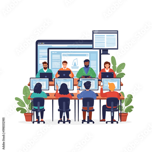 People Working on Computers Together 1.