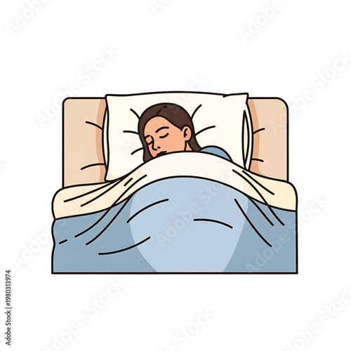 Woman Sleeping in Bed Asleep 2.