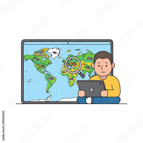 Man sitting with laptop computer 3.