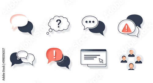 Collection of chat and speech bubbles 2.