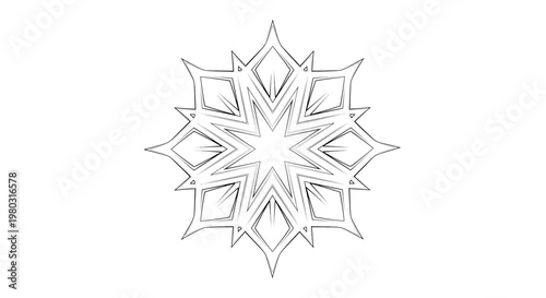 Intricate Geometric Snowflake Design Pattern.