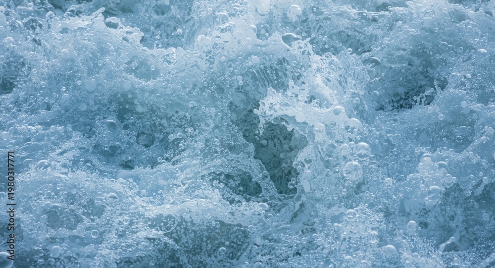 Obraz premium Textured water with frothy bubbles and gentle movement captured in soft daylight