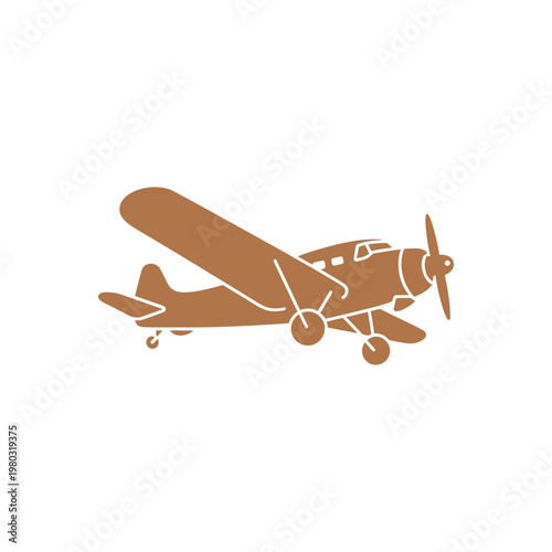 Brown paper airplane with wooden pegs craft supplies