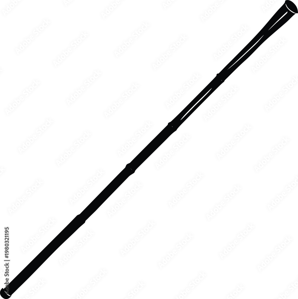 Obraz premium black baseball bat on white
