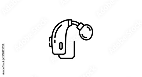Hearing Aid Icon: Modern Technology for Hearing Loss Support