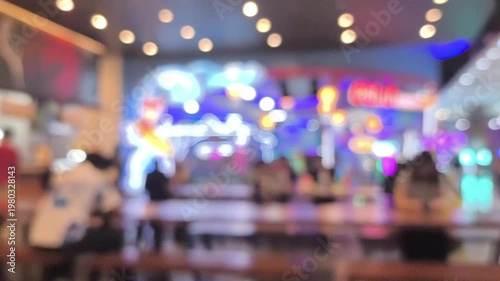 Blurred people' activities in shopping mall.