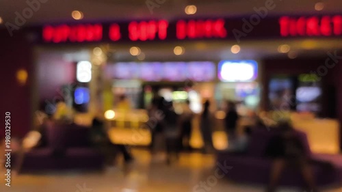 Blurred people' activities in shopping mall.