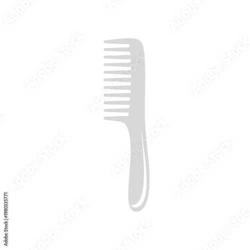 Close up of a White Plastic Comb for Hair Detangling and Styling