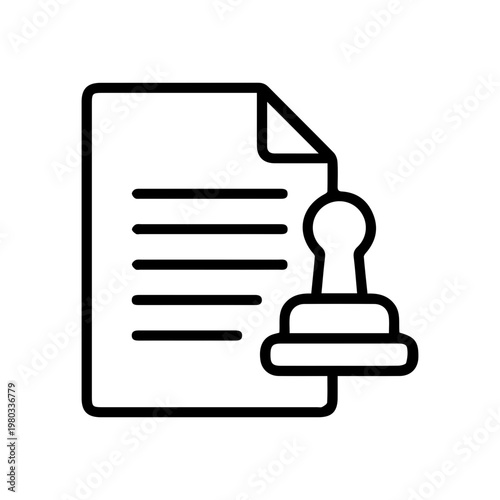 Certified Document Approval Icon