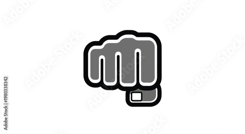 Fist Icon for Protest or Solidarity in Bold Style