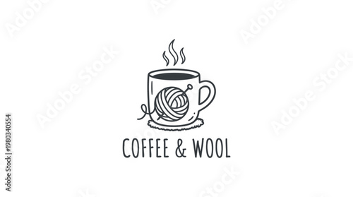 Coffee and Wool Logo Design