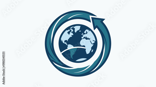 Global Recycling and Sustainability Concept