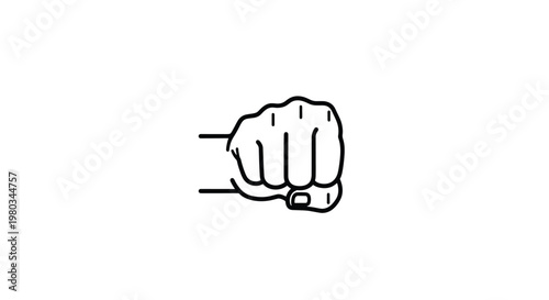 Fist bump hand gesture symbol for unity and strength