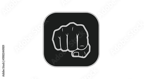 Fist Icon for Power and Strength Representation