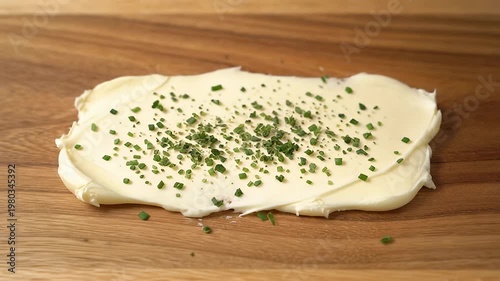 Wallpaper Mural Knife spreading butter or cream cheese on wooden board Torontodigital.ca