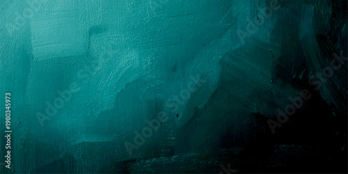 An old vintage grunge wall texture with a dark blue and green aged surface creates an antique backdrop design for light in the dark cave