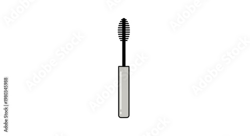 a black and white drawing of mascara.