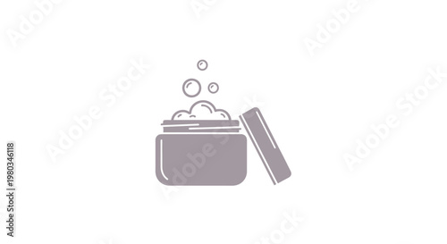 Simple illustration of a steaming pot.