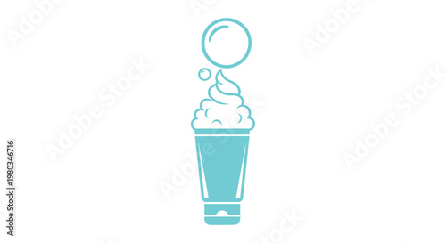 A simple illustration of a frothy drink.