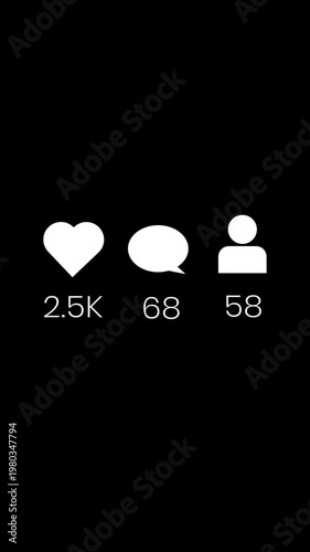Animated social media Liker followers counter 