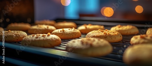 Experience the cozy warmth and irresistible aroma of homemade cookies fresh from the oven.