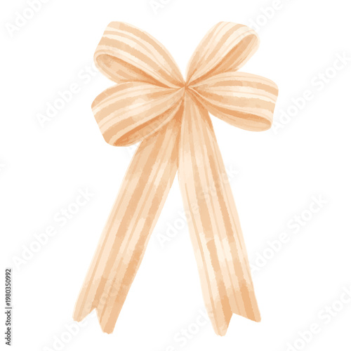 golden ribbon isolated on white background
