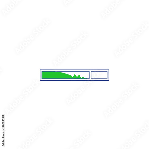 A green graph with a downward trend.