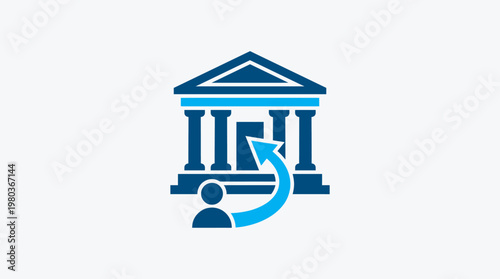 Banking Transaction Person Interacting with Financial Institution