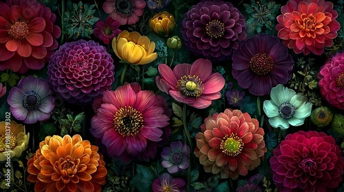 Beautiful flower background full of flowers.