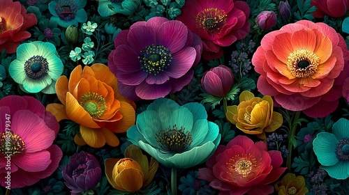 Beautiful flower background full of flowers.
