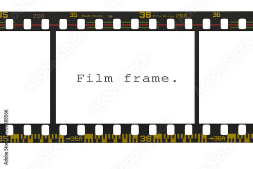 35mm film strip isolated on space for image.