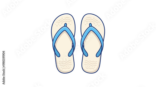 A vibrant pair of lightweight flip-flops, perfect for sun-drenched beach days and relaxing poolside moments. Essential summer footwear for leisure and comfort