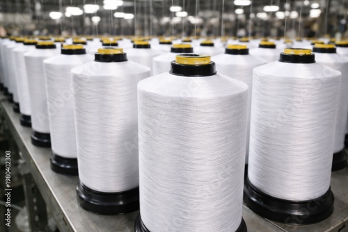 White nylon thread bobbins ...