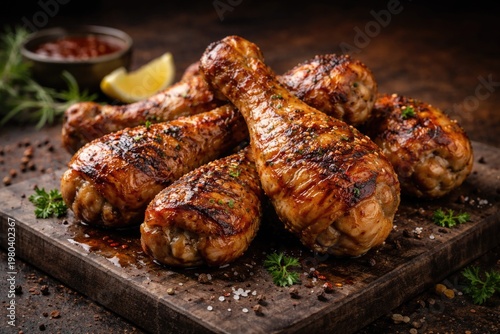 Commercial chicken drumstic...