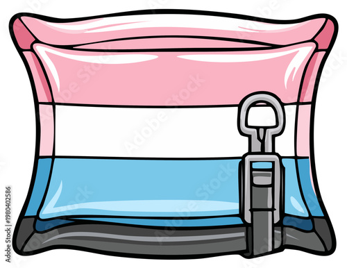 Transgender Pride Pouch With Matching Lanyard Illustrating Identity Expression and LGBTQIA+ Representation Symbolism