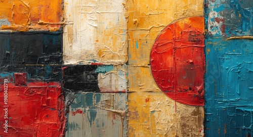 Vibrant oil painting featur...
