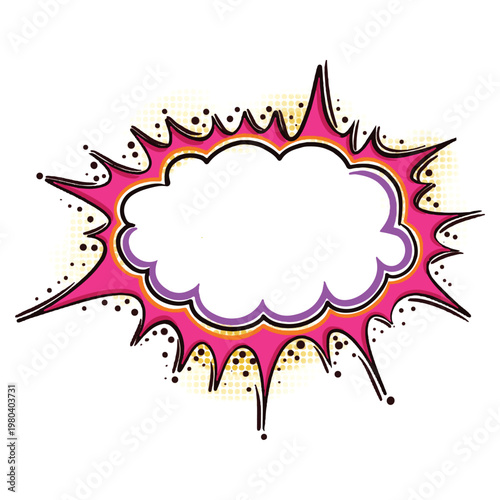 Comic style blank frame background