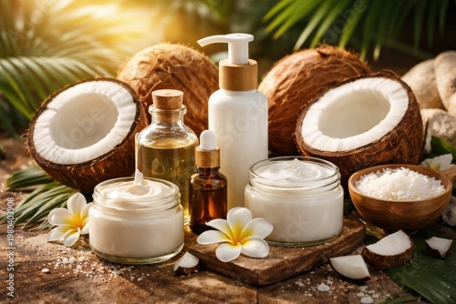 Natural beauty products wit...