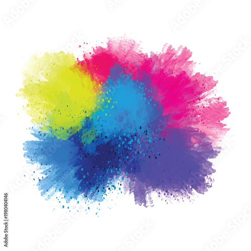Abstract colorful splash watercolor design